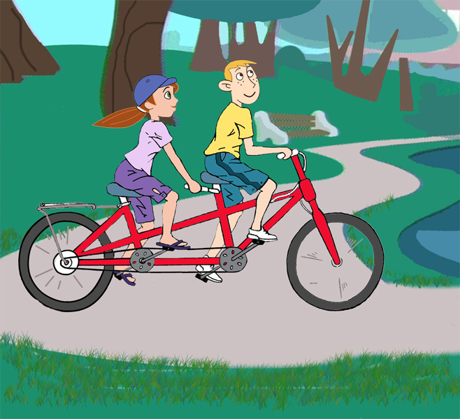 bicycle built for two clipart - photo #43