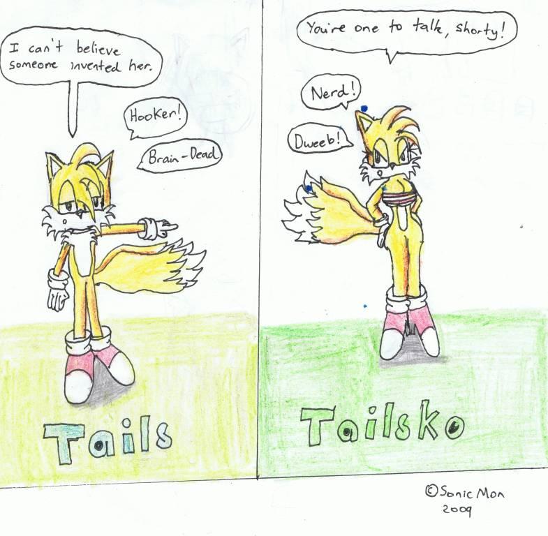 Tails VS Tailsko by SonicMon on DeviantArt