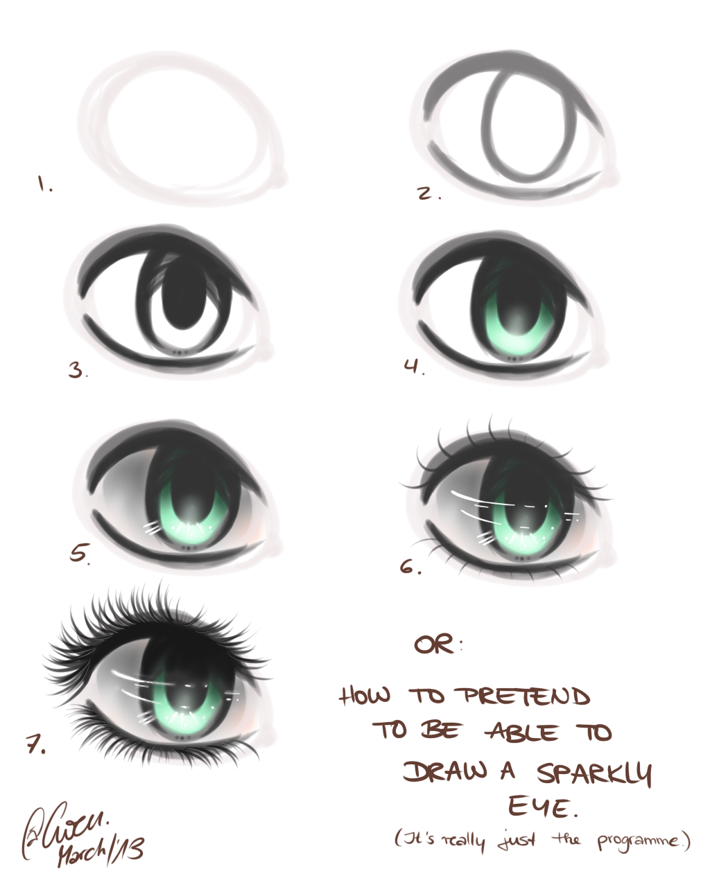 HOW TO DRAW AN EYE IN SEVEN EASY STEPS. by TheGweny on DeviantArt
