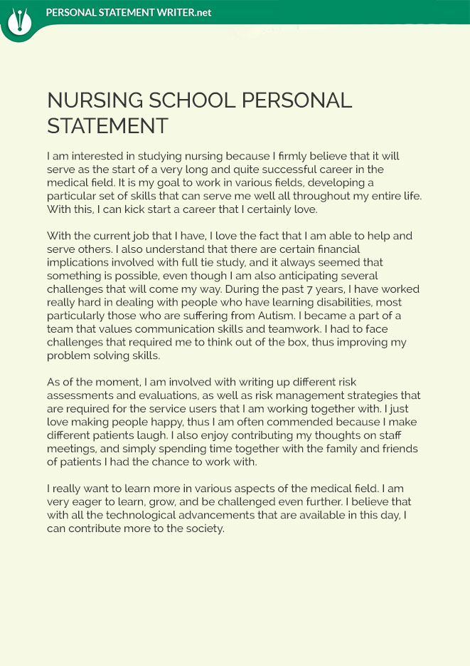 Personal Statement For Nursing - Words | Bartleby