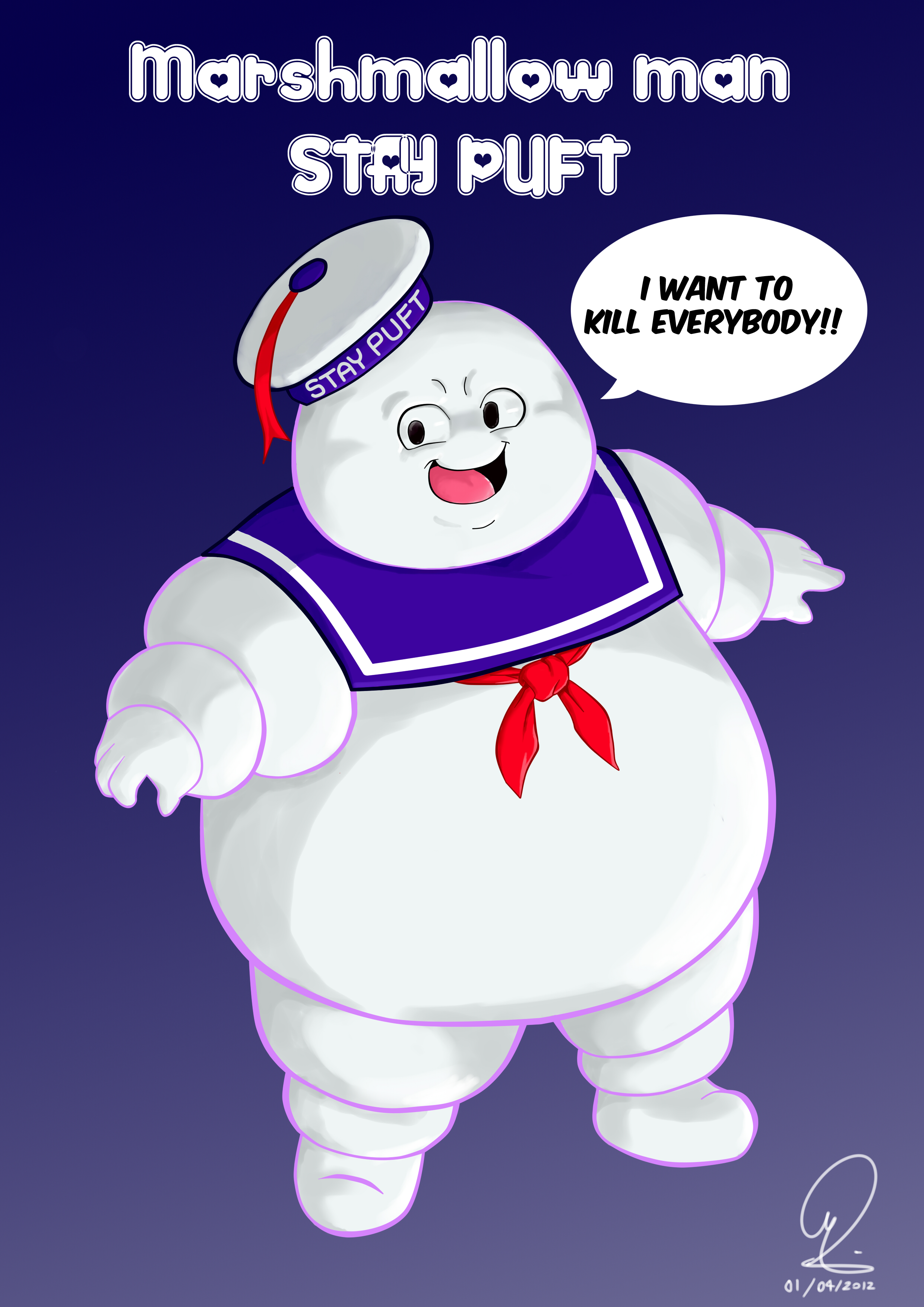 MARSHMALLOW MAN STAY PUFT GHOSTBUSTERS by ChristiAnimaS on DeviantArt
