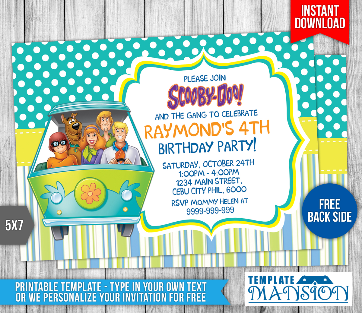 Scooby Doo Invitation Template Free
