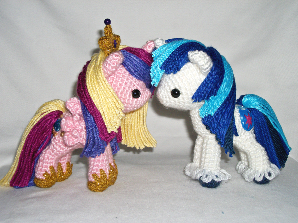 cadence and shining armor miniplushies by MasterPlanner