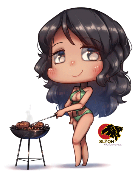 Chibi Bikini Girl - Grill by Porforever