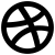 Dribbble (black) Icon
