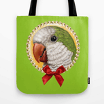 Quaker Parrot Realistic Painting Tote Bag