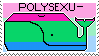 Polysexual Pride Stamp - Polysexu-whale by Ruby-Orca-616