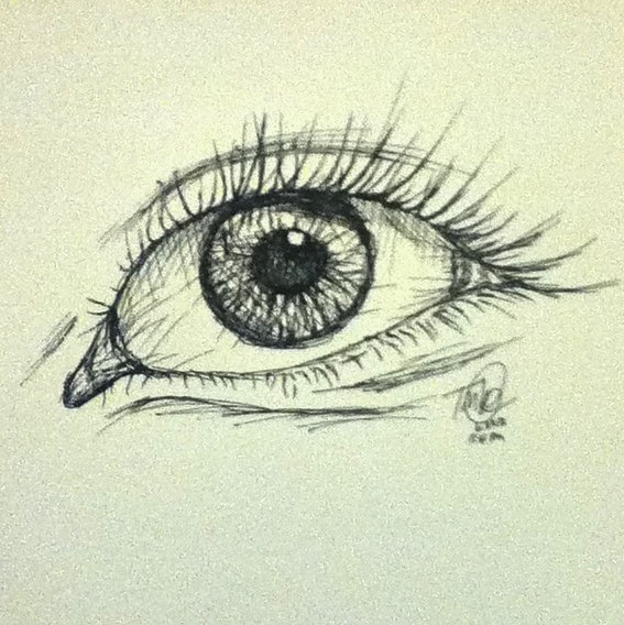 Gel Pen Eye Sketch by kinn12 on DeviantArt