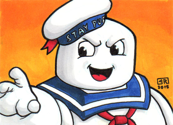 Stay Puft Marshmallow Man Sketch Card by TheRigger on DeviantArt