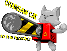 Chainsaw cat pixel art by molegato