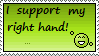 Support my right hand - Stamp by metal-marty