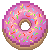 Pink Frosted Sprinkled Donut Icon (Smosh) by Petra1999