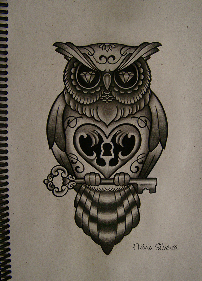 new owl tattoo by FraH on DeviantArt