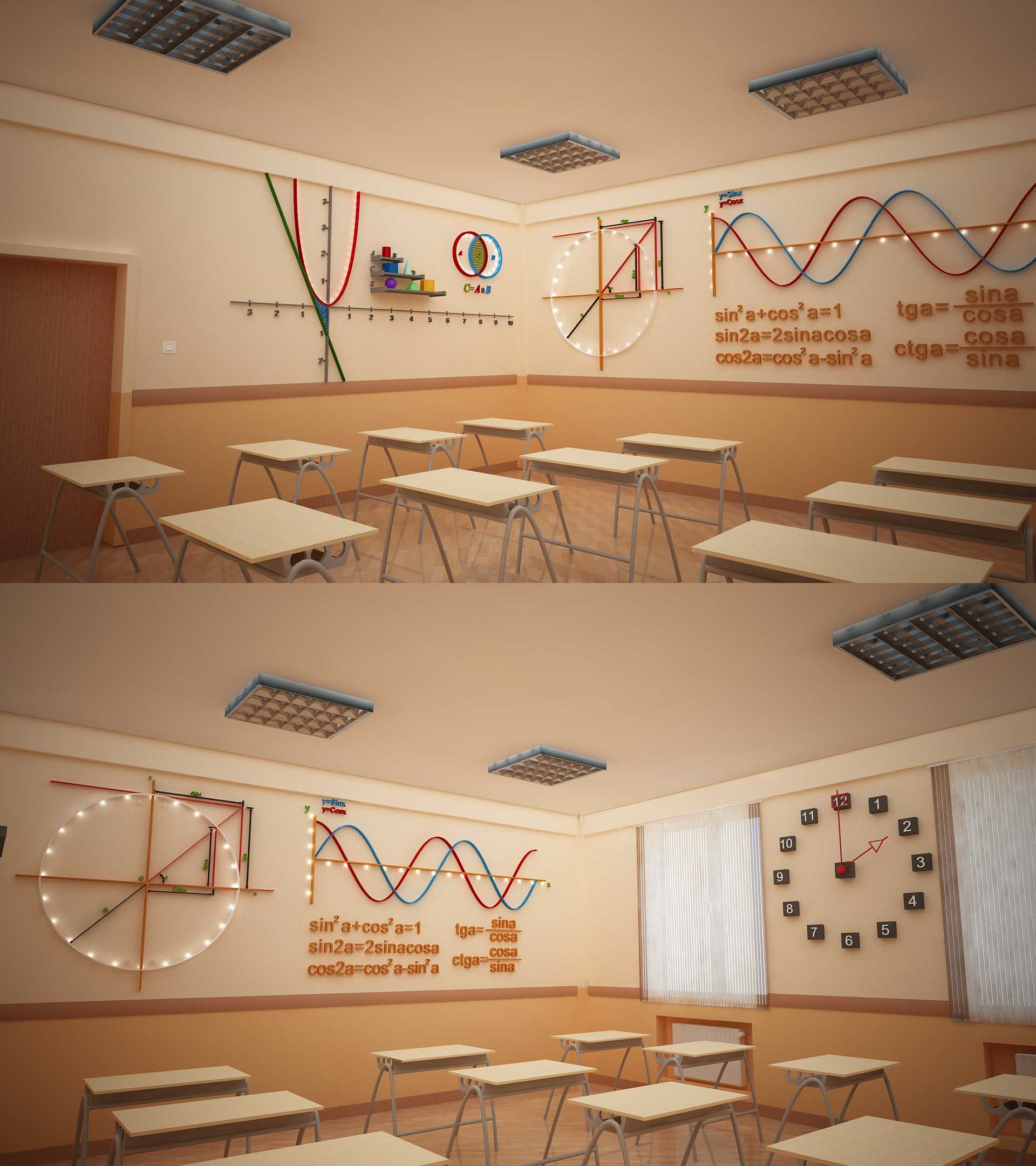 BMS Baku Modern School Math Classroom Design by BahramAfandiyev on