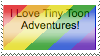 I Love Tiny Toons Stamp by CandyPeachArtLuver