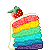 Rainbow Cake Icon by ClefairyKid
