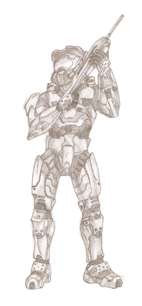 Halo 2 Full Spartan Sketch by Faithful-Jewel on DeviantArt